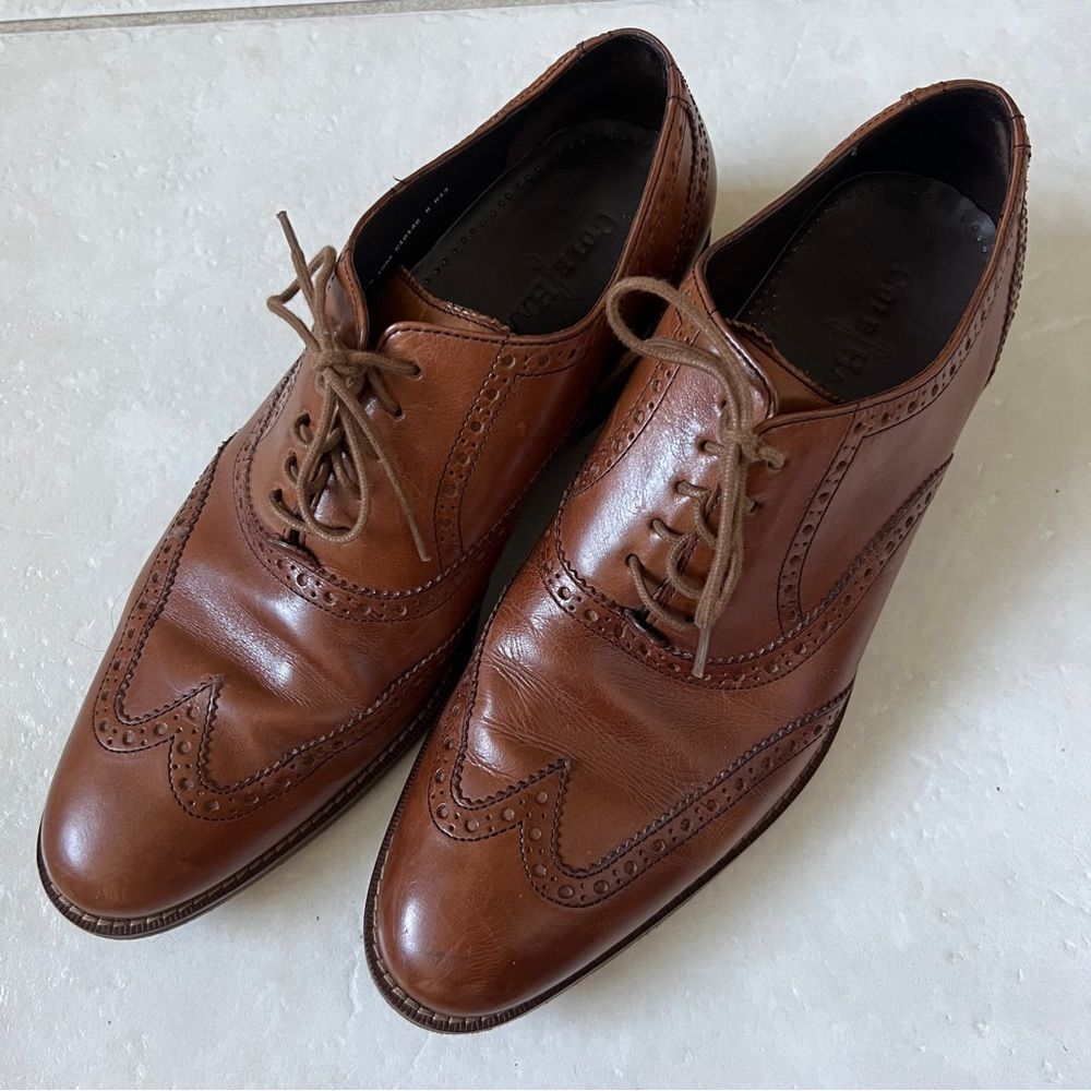 Cole Haan Men’s Wingtip Oxford with Nike Air Brown size 10